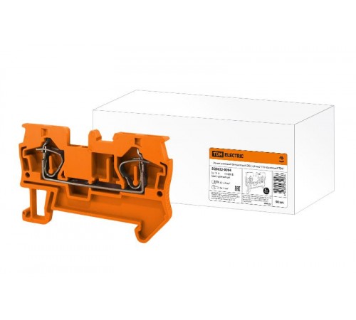 Зажим клеммный безвинтовой (ЗКБ) 2,5 мм2 31А оранжевый  SQ0822-0094  TDM