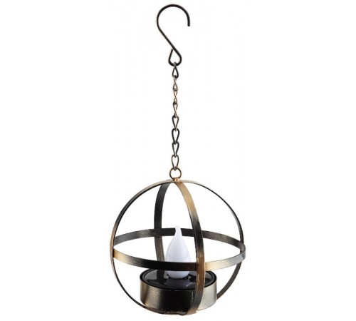 Cветильник садовый декоративный Лофт подвесной на цепи на солнечной батарее, ERASFM-02 металл, 28 см  Б0044846  ЭРА