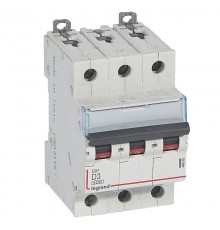 Выключатель автоматический трехполюсный DX3 6000 3А D 10кА  408083  Legrand