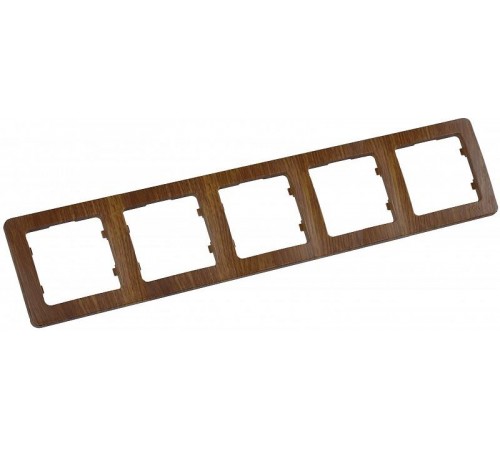 Рамка пятиместная, скрытой установки, цвет дуб  Р405-05  HEGEL