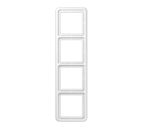 Рамка для вертикальной и горизонтальной установки, 4 поста; дюропласт; белый; CD500  CD584WW  Jung