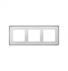Simon 82 Рамка декоративная, 3 поста, Select, S82 Detail, белый-алюминий  8201630-243  Simon