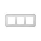 Simon 82 Рамка декоративная, 3 поста, Select, S82 Detail, белый-алюминий  8201630-243  Simon