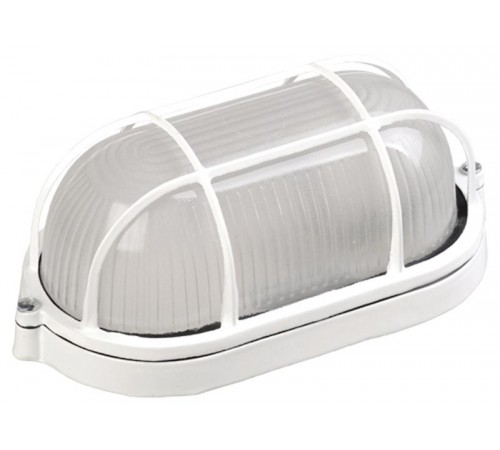 Светильник для ЖКХ НПП 1202 100Вт Е27 IP54 белый/овал с реш.  LNPP0-1202-1-100-K01  IEK