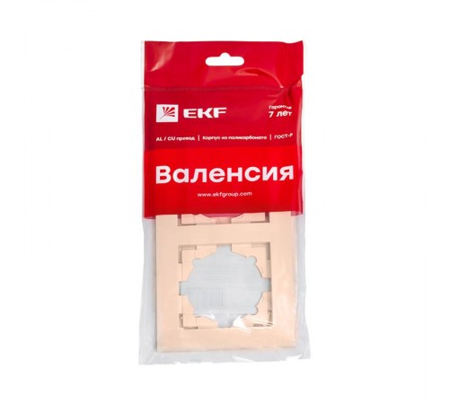 Валенсия рамка 2-местная кремовая EKF PROxima   EWM-G-302-20   EKF
