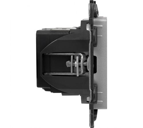 Valena LIFE Алюминий Зарядное устройство с 2-мя USB-разьемами тип A-тип С 240В/5В 3000мА С лицевой панелью  753306  Legrand