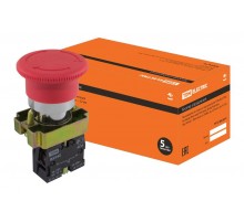 Кнопка BS542 "Грибок" аварийная с фиксацией поворотная красный  SQ0704-0052  TDM