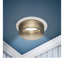 Светильник встраиваемый декоративный DK109 WH/GR MR16 GU5.3 белый серый  Б0058414  ЭРА