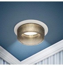 Светильник встраиваемый декоративный DK109 WH/GR MR16 GU5.3 белый серый  Б0058414  ЭРА