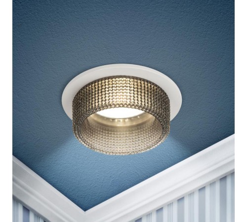 Светильник встраиваемый декоративный DK109 WH/GR MR16 GU5.3 белый серый  Б0058414  ЭРА