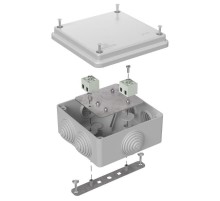 Коробка огнестойкая для о/п 40-0300-FR1.5-4 Е15-Е120 RAL7035 100х100х50 (14 шт/кор) серая  40-0300-7035-FR1.5-4  Промрукав