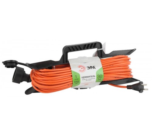 Удлинитель силовой ЭРА UFx-1-2x1.0-30m-IP44 на рамке б/з 1 гн 30м ПВС 2х1  Б0043041  ЭРА