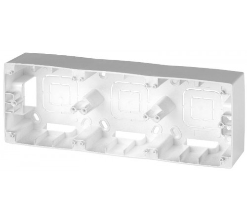 12-6103-03 ЭРА Коробка наклад. монтажа 3 поста, Эра12, алюминий  Б0043182  ЭРА