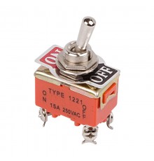 Тумблер 250V 15А (4c) ON-OFF двухполюсный  36-4130  REXANT