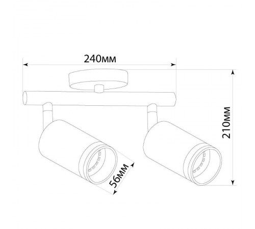 Светильник-спот настенно-потолочный под лампу GU10, черный ML232  41489  FERON