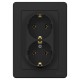 Blanca Антрацит С/У Розетка 2-ая с заземлением без шторок, 16А, 250В  BLNRS001026  SE