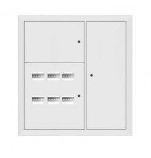 Щит этажный 6 кв. RAL9003 3 окна в ряд по гориз. (1000х950х150)  Basic mb28-v-6-r9003-1 EKF