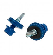 Саморез КР св. 4,8х28 RAL-5005 (насыщенный синий) (300 шт) - ведро ( 1,584 кг)  124451  Tech-KREP