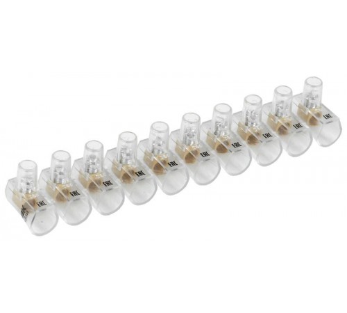 Зажим винтовой  концевой изолированный КЗВИ 4,0мм2 (10x1)  UZVK-04-10  IEK