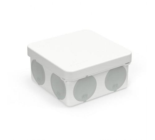 Коробка распределительная 60-0210-9003с для прямого монтажа двухкомпонентная безгалогенная (HF) белая с серым 80х80х40 (132шт/кор)  60-0210-9003с  П