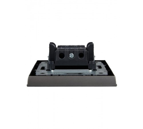 BRITE Выключатель 2-клавишный 10А в сборе ВСР10-2-0-БрС сталь  BR-V20-0-10-K46-F  IEK