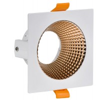 Светильник точечный  4110 встр. поворотн. GU10 белый/золото пласт.  LT-UVB0-4110-GU10-1-K22  IEK