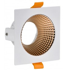 Светильник точечный  4110 встр. поворотн. GU10 белый/золото пласт.  LT-UVB0-4110-GU10-1-K22  IEK