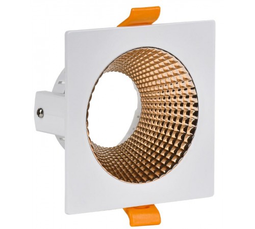 Светильник точечный  4110 встр. поворотн. GU10 белый/золото пласт.  LT-UVB0-4110-GU10-1-K22  IEK