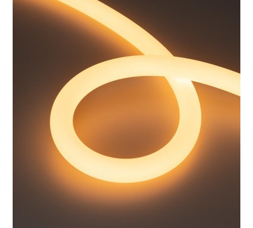 Светодиодная лента герметичная MOONLIGHT-SIDE-A336-D25mm 24V Warm2300 360deg (14.4 W/m, IP65, 2835, 5m, wire x1) (Arlight, Вывод кабеля боковой)  038