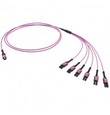 Оптическая разветвительная сборка 12ОВ 50/125 OM4, 1xMTP PRO(12)/6хLC Duplex Uniboot, 2м (предустановленная конфигурация: MTP Male, тип полярности - п