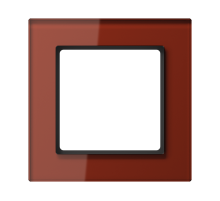 Рамка для вертикальной и горизонтальной установки, 1 пост; стекло; красный; A CREATION  AC581GLRT  Jung