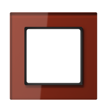 Рамка для вертикальной и горизонтальной установки, 1 пост; стекло; красный; A CREATION  AC581GLRT  Jung