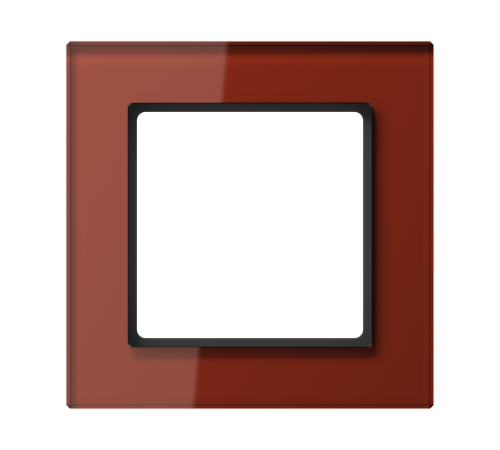 Рамка для вертикальной и горизонтальной установки, 1 пост; стекло; красный; A CREATION  AC581GLRT  Jung