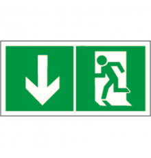Знак безопасности BL-2010B.E40"Указ. двери эвакуац. выхода (левостор.)"  a18147  Белый свет