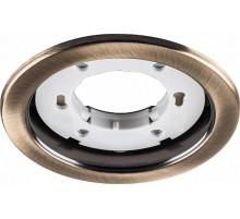 Светильник потолочный встраиваемый под лампу GX53 DL53 15W 230V GX53, без лампы, античное золото  28948  FERON