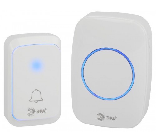 Звонок дверной C89 беспроводной белый 38 мелодий  Б0054090  ЭРА