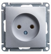 W59 Матовый хром Розетка без заземления без шторок, 16А  RS16-153-5-86  SE