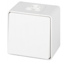 Переключатель 1-клавишный ЭРА Эксперт 11-1503-01 IP55, 10АХ-250В, ОУ, Белый  Б0063301  ЭРА