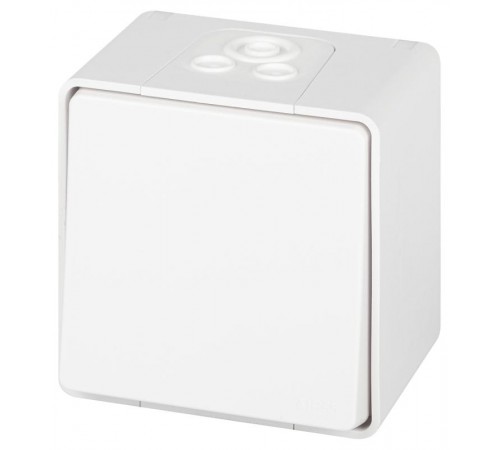 Переключатель 1-клавишный ЭРА Эксперт 11-1503-01 IP55, 10АХ-250В, ОУ, Белый  Б0063301  ЭРА