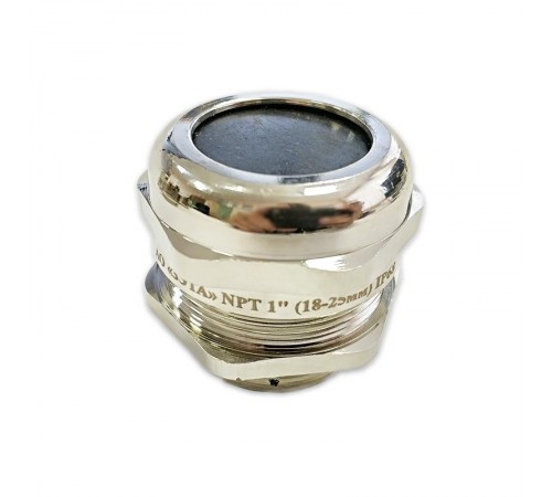 Кабельный ввод латунный NPT1 УТ1,5 (d кабеля 18-25 мм)  zeta30184  ГОФРОМАТИК