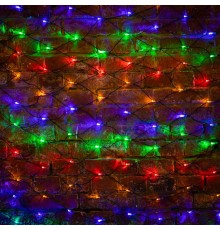 Гирлянда "Сеть" 2х1,5м, черный ПВХ, 240 LED Мультиколор  215-029  NEON-NIGHT