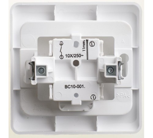 Этюд Белый С/У Выключатель 1-клавишный  BC10-001B  SE