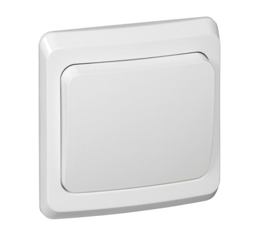 Этюд Белый С/У Выключатель 1-клавишный  BC10-001B  SE