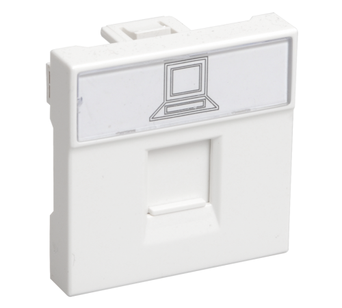 Розетка информационная RJ-45 UTP кат.5e, 2 модуля.  РКИ-20-00-П  CKK-40D-RI2-K01  IEK