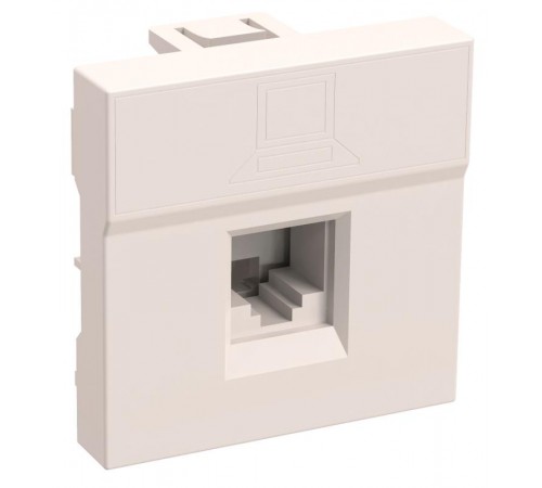 Розетка информационная RJ-45 UTP кат.5e, 2 модуля.  РКИ-20-00-П  CKK-40D-RI2-K01  IEK