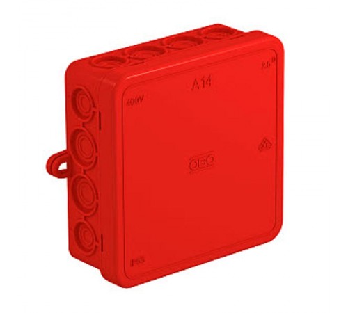 Коробка распределительная A14, 100x100x40 мм, красная (A 14 HF RO)  2000386  OBO Bettermann