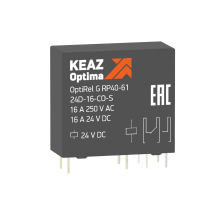Реле промежуточное OptiRel G RP40-61-24D-16-CO-S 281036  КЭАЗ