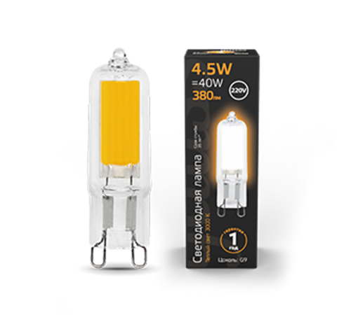 Лампа светодиодная LED G9 AC220-240V 4.5W 380lm 3000K Glass  107809104  Gauss