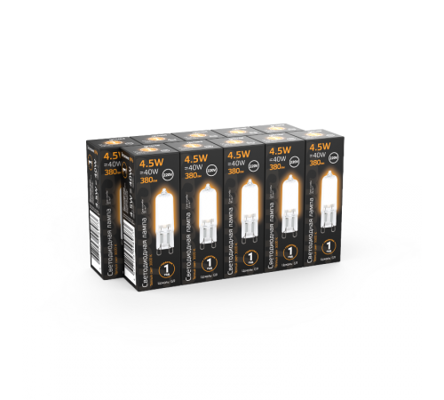 Лампа светодиодная LED G9 AC220-240V 4.5W 380lm 3000K Glass  107809104  Gauss