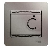 Glossa Платина Термостат электронный теплого пола с датчиком, от +5 до +50°C,10A (в сборе)  GSL001238  SE